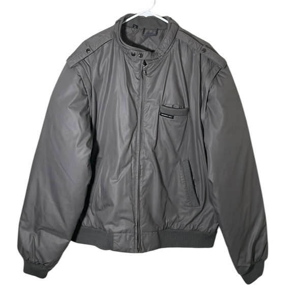 Vintage Members Only 80% Down Waterfowl Gray Convertible Bomber Jacket / XL - Picture 1 of 11